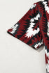 Western Geometric Print Short Sleeve Maxi Dress