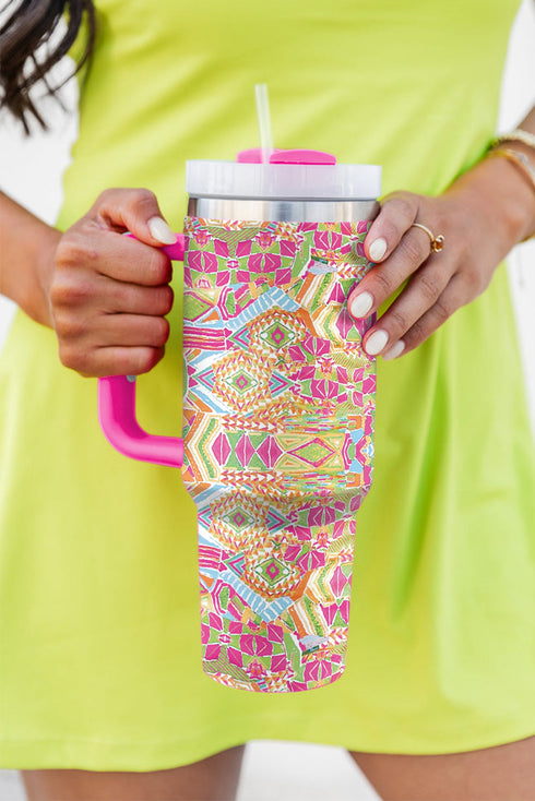 Western Geometric Print Stainless Steel Vacuum Insulated Tumbler