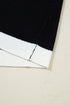 Western Goat Horseshoe Pattern Contrast Trim Short Sleeve Sweater