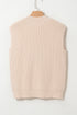 Western Graphic Mock Neck Sleeveless Ribbed Knit Top