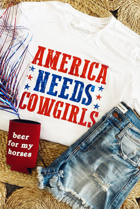 Western Graphic Print Crew Neck Short Sleeve Tee