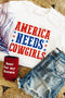 Western Graphic Print Crew Neck Short Sleeve Tee