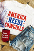 Western Graphic Print Crew Neck Short Sleeve Tee