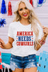 Western Graphic Print Crew Neck Short Sleeve Tee