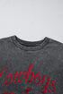 Western Graphic Print Distressed Cotton Blend Muscle Tee