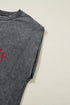 Western Graphic Print Distressed Cotton Blend Muscle Tee