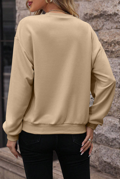 Western Graphic Print Drop Shoulder Crew Neck Sweatshirt