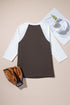Western Graphic Print Raglan Sleeve Crew Neck Tee