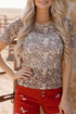 Western Graphic Print Sheer Mesh Slim Fit Tee