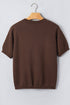Western Graphic Print Short Sleeve Knit Pullover Sweater