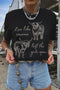 Western Graphic Round Neck Short Sleeve Tee