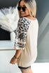 Western Graphic Ruffled Hem Three Quarter Sleeve Tee