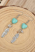 Western Heart And Feather Alloy Drop Earrings