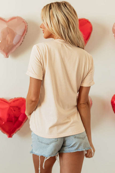 Western Heart Graphic Print Short Sleeve Relaxed T-shirt