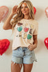 Western Heart Graphic Print Short Sleeve Relaxed T-shirt