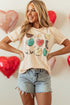 Western Heart Graphic Print Short Sleeve Relaxed T-shirt