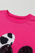 Western Heart Graphic Sequin Pullover Sweatshirt