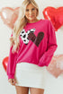 Western Heart Graphic Sequin Pullover Sweatshirt