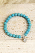 Western Heart Pendant Beaded Alloy Wrist Bracelet