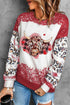 Western Heifer Graphic Bleached Effect Pullover Sweatshirt