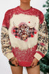 Western Heifer Graphic Bleached Effect Pullover Sweatshirt