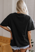 Western Horse Graphic Crew Neck Cotton Blend Tee