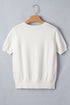 Western Horse Head Graphic Print Knit Short Sleeve Sweater