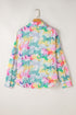 Western Horse Print Long Sleeve Button Down Shirt