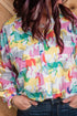 Western Horse Print Long Sleeve Button Down Shirt