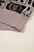 Western Horseshoe And Bow Graphic Crew Neck Sweater
