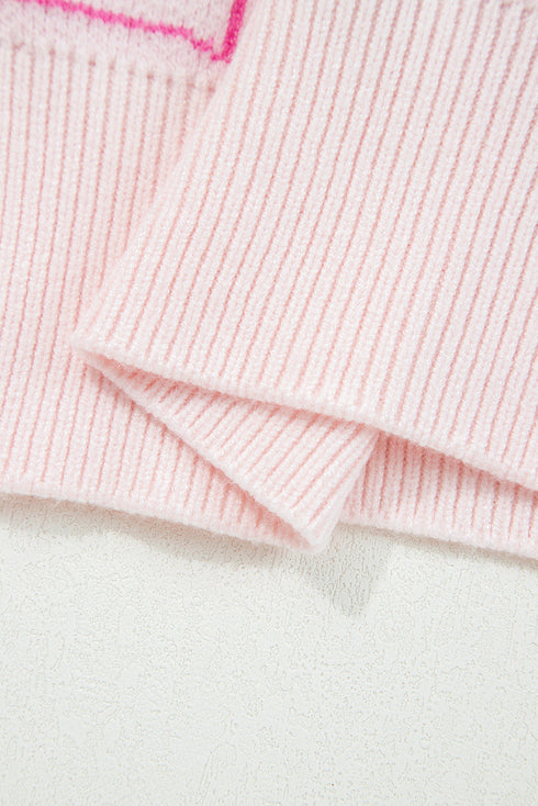 Western Horseshoe And Bow Graphic Crew Neck Sweater