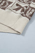 Western Horseshoe Bow Printed Loose Knit Sweater Vest