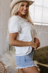 Western Horseshoe Graphic Cotton Blend Patch Pocket Tee