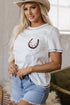 Western Horseshoe Graphic Cotton Blend Patch Pocket Tee