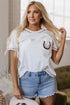 Western Horseshoe Graphic Cotton Blend Patch Pocket Tee