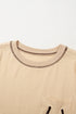 Western Horseshoe Graphic Cotton Blend Patch Pocket Tee