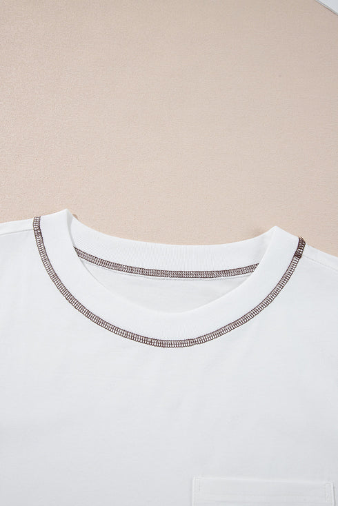 Western Horseshoe Graphic Cotton Blend Patch Pocket Tee
