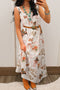 Western Horseshoe Print Smocked Sleeveless A-Line Midi Dress