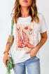 Western Howdy Boots Graphic Crew Neck Short Sleeve Tee