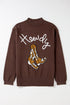 Western Howdy Graphic Knit Mock Neck Sweater