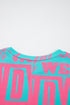 Western Howdy Graphic Print Short Sleeve Crew Neck Tee