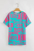 Western Howdy Graphic Print Short Sleeve Crew Neck Tee