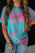 Western Howdy Graphic Print Short Sleeve Crew Neck Tee