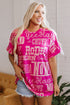 Western Howdy Graphic Print Short Sleeve Crew Neck Tee