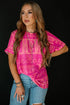 Western Howdy Graphic Print Short Sleeve Crew Neck Tee