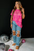 Western Howdy Graphic Print Short Sleeve Crew Neck Tee