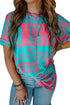 Western Howdy Graphic Print Short Sleeve Crew Neck Tee