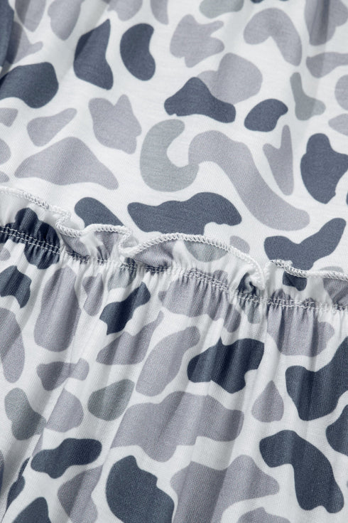 Western Inspired Camo Print Wide Leg Pants