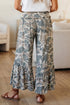 Western Inspired Camo Print Wide Leg Pants