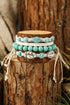 Western Inspired Faux Stone Acrylic And Shell Bracelet Set